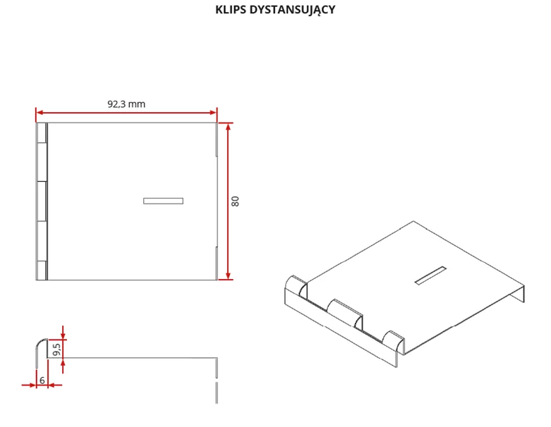 Klips dystansujący Renopad Pro Zestaw 10szt.