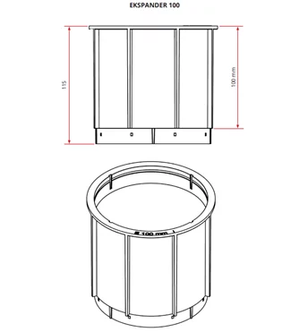 Ekspander 100 mm RENOPAD PRO do wsporników